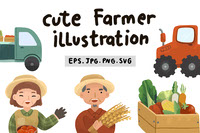 Cute Farmer Illustration