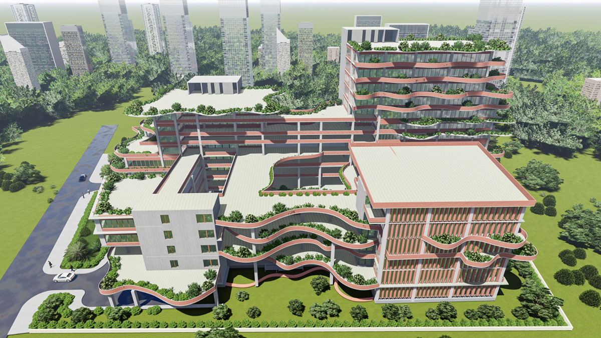 Rajshahi WASA Building rendition image