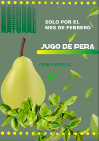 Afiche de Publicidad Jugo De Pera