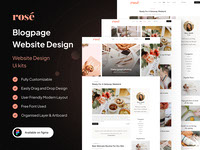 Blog Page Template Website UI Design