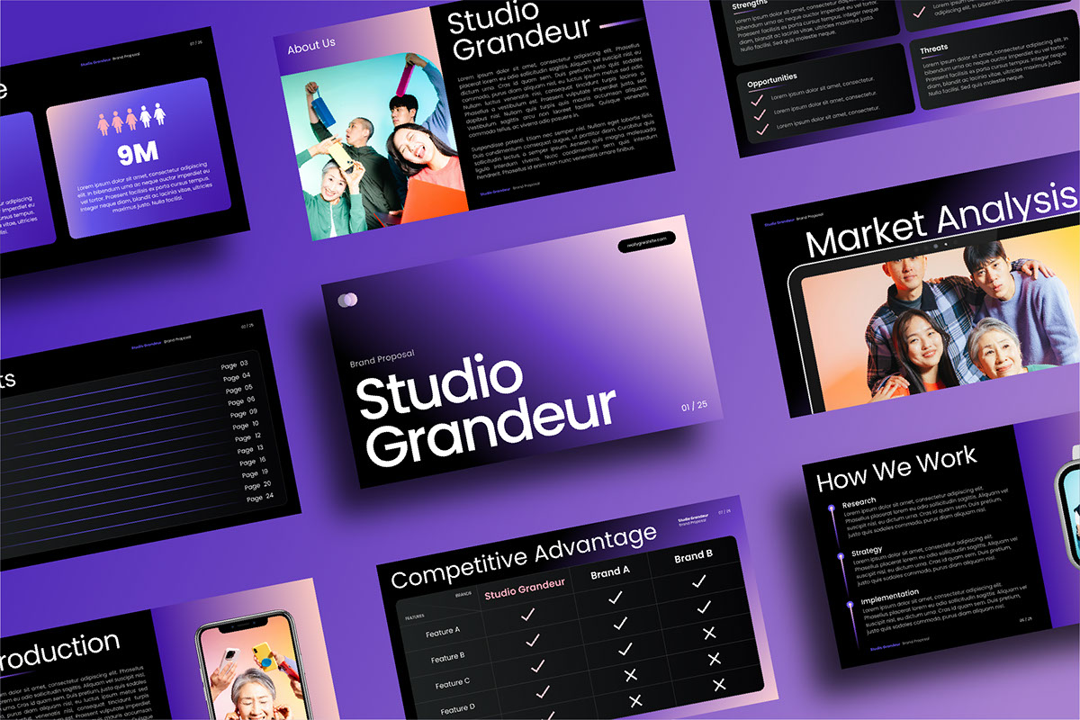 Studio Grandeur - Brand Proposal Presentation rendition image