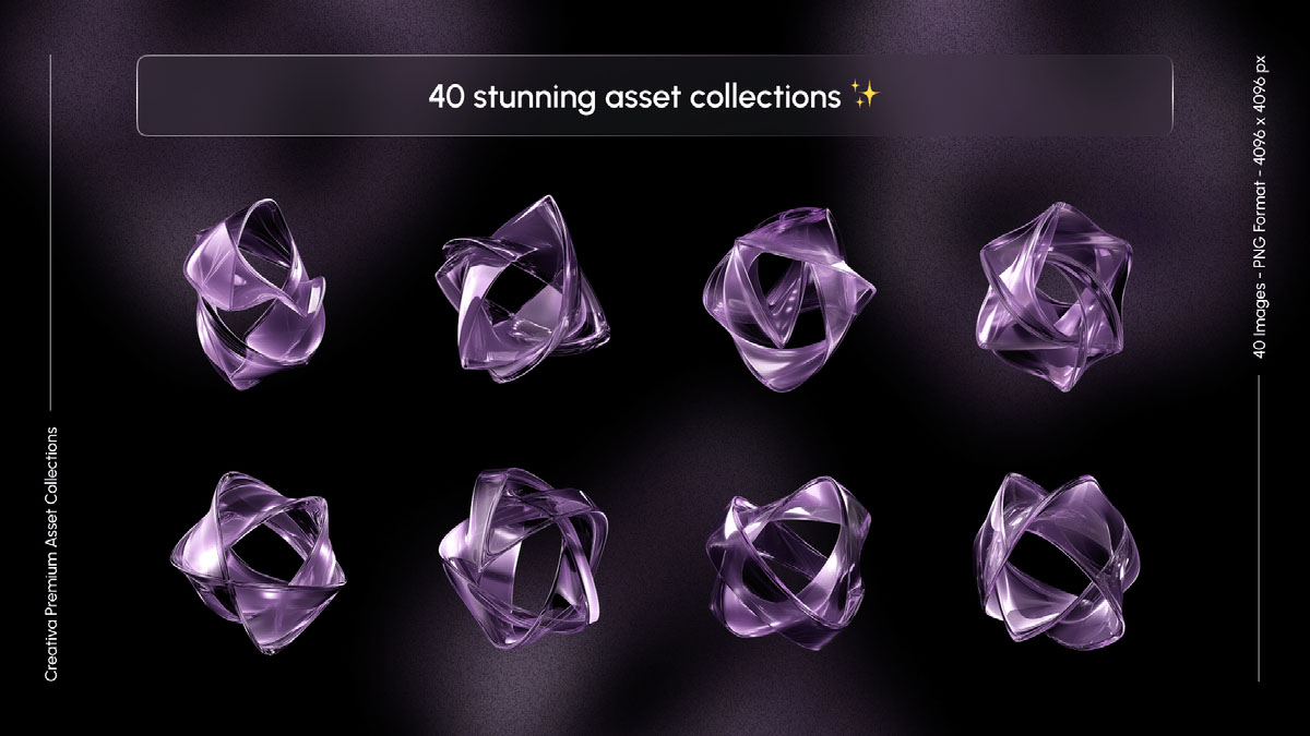Plagix - 3D Holographic Glass Plastic Material Abstract Shapes ...
