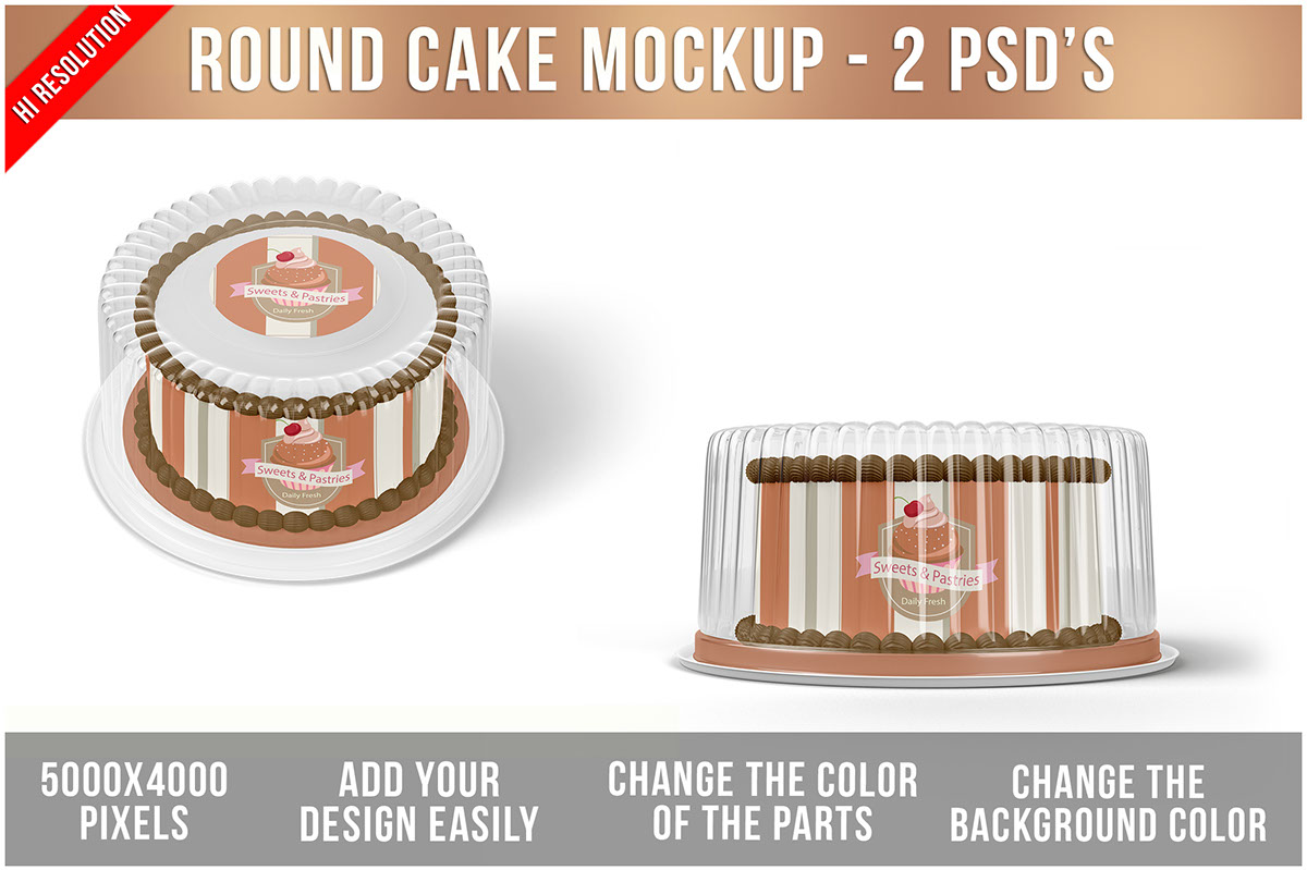 Round Cake Mockup rendition image
