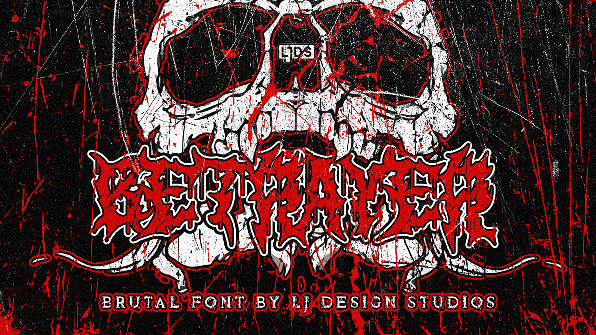 Betrayer font rendition image