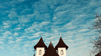 Cotton candy sky and church - photo 2024-4