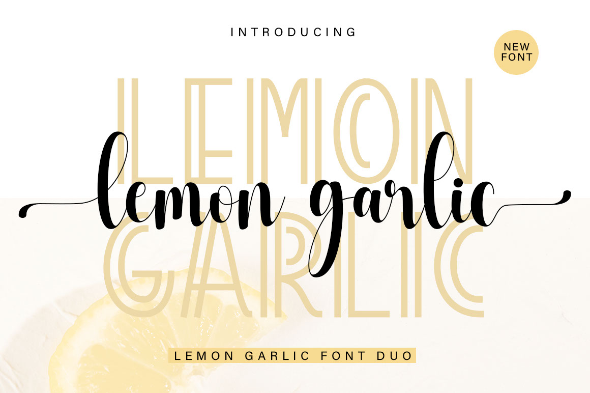 Lemon Garlic Duo Font rendition image