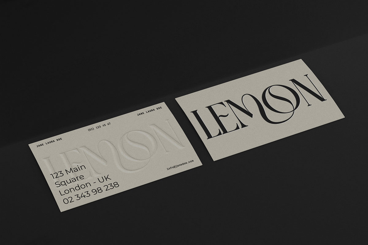 LEMON - Business Card Mockup 2 rendition image