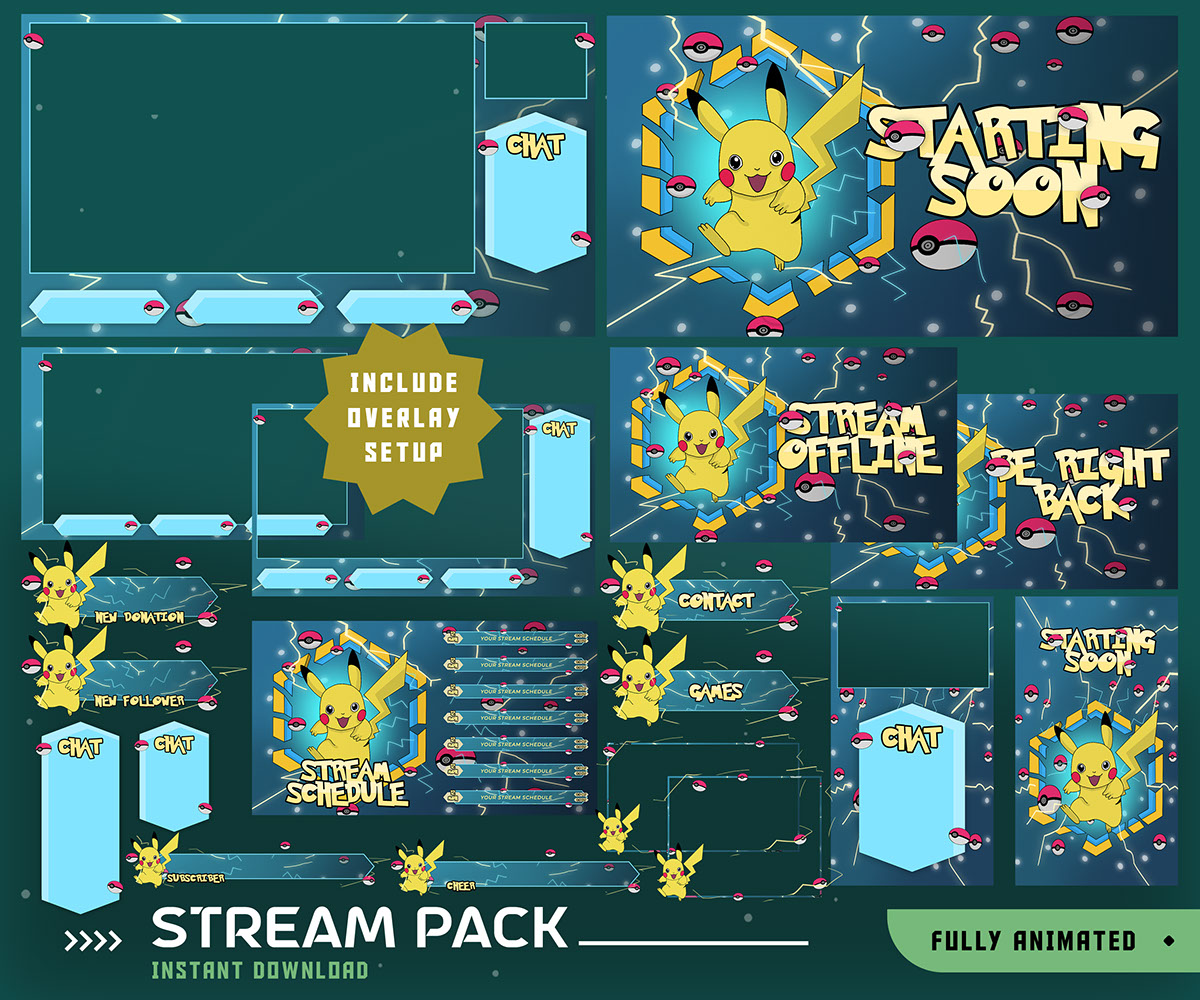 Electric Buddy Animated Stream Overlay Package on Behance :: Behance