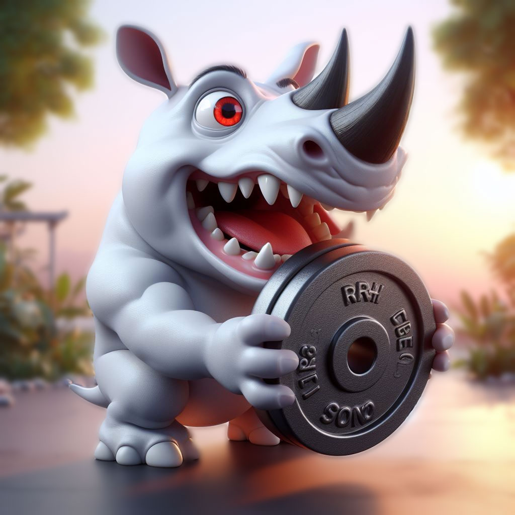 Muscular Rahino rendition image