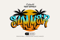 Text Effect Summer Palm