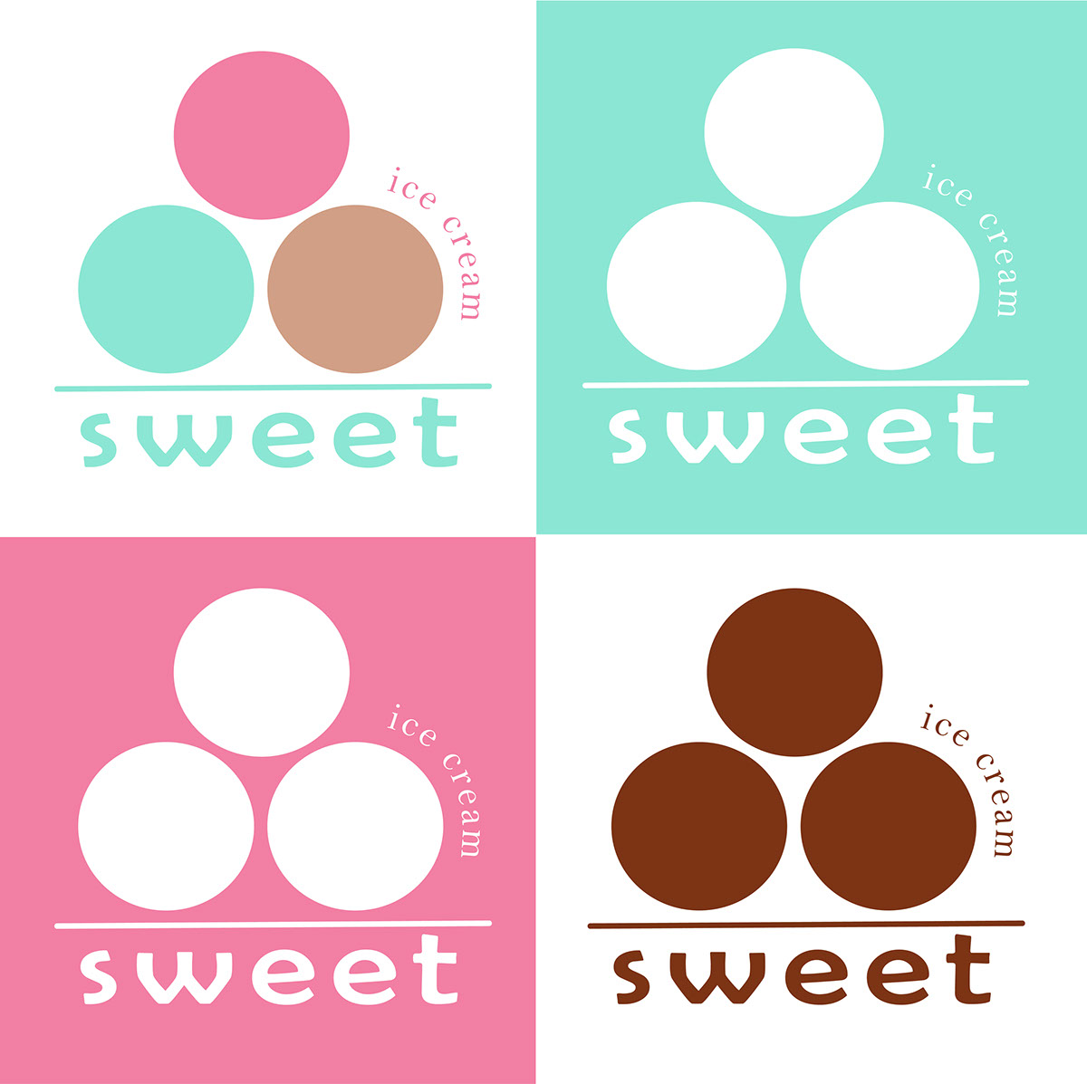 Logo for ice cream store rendition image