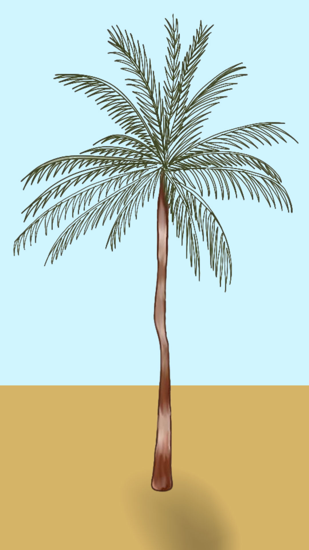 Illustration Palm Tree rendition image