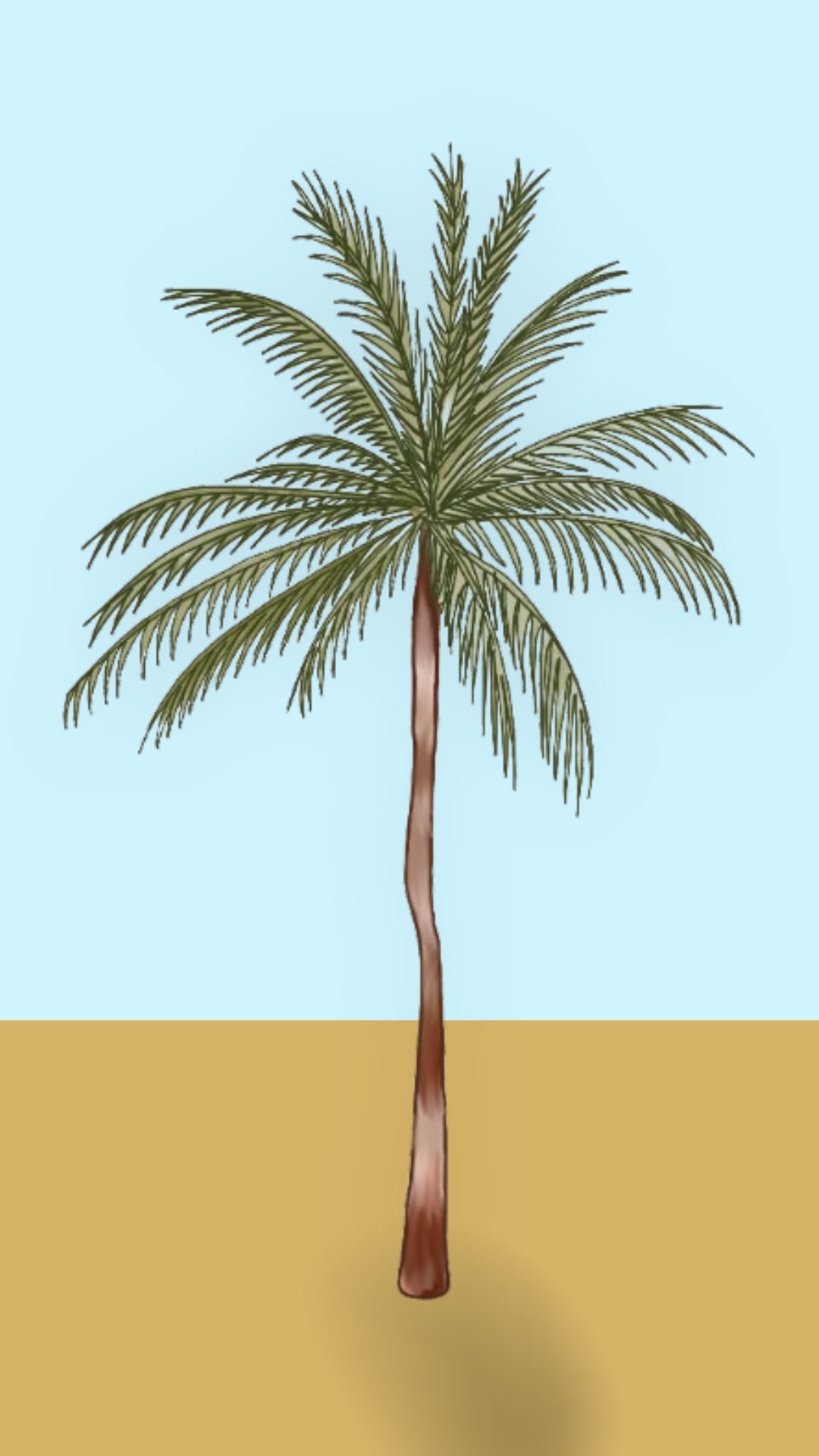 Illustration Palm Tree rendition image