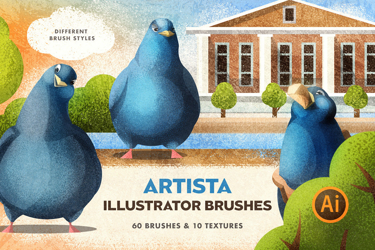 Artista Brushes for Illustrator rendition image