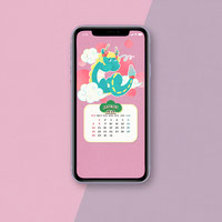 New Year illustration 2024 smartphone wall-paper