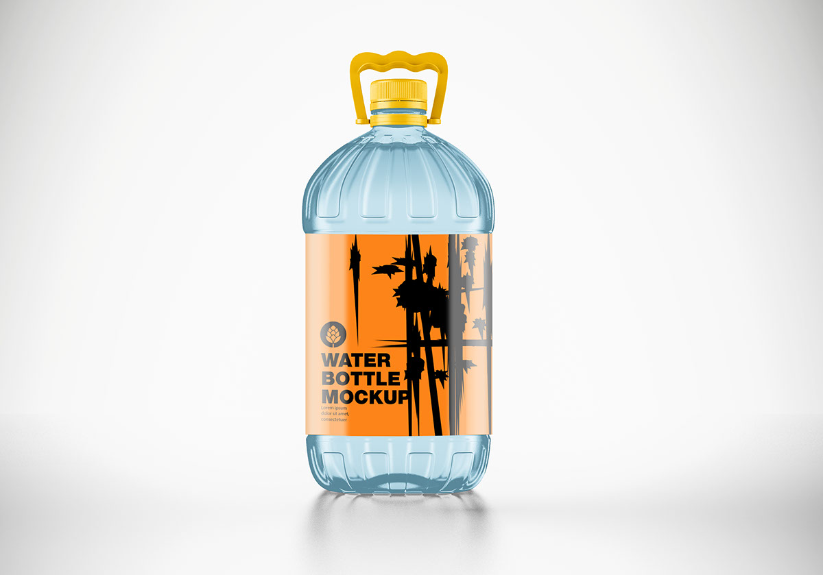 water bottle mockup rendition image