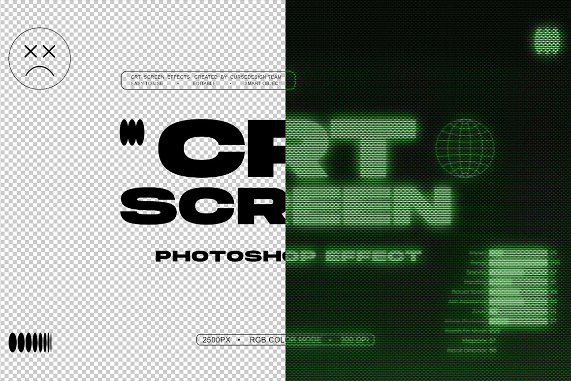 CRT Screen l Monitor Text Effects rendition image