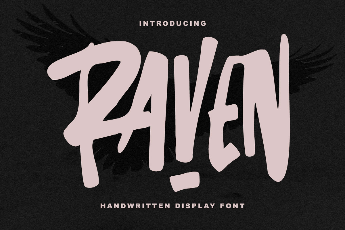 Raven Handwritten Display Font on Behance :: Behance