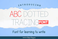 ABC Dotted Tracing Font