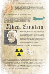 Poster Albert Einstein con efecto de desgaste