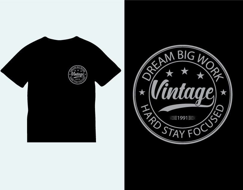 vintage t shirt design rendition image