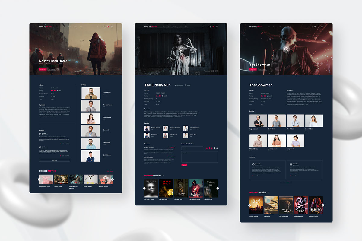 MovieMax Figma Template rendition image