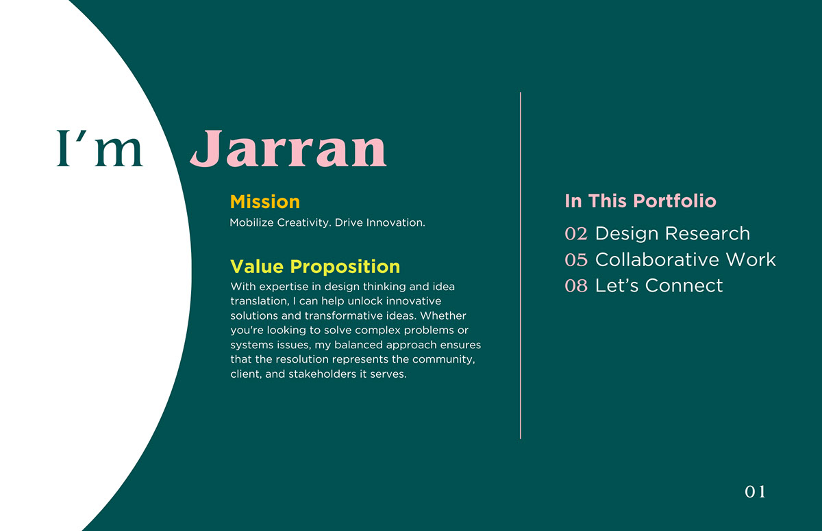 Design Thinking Portfolio - Jarran Fountain rendition image