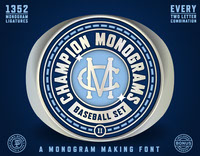 Champion Monograms Font Baseball Set 2