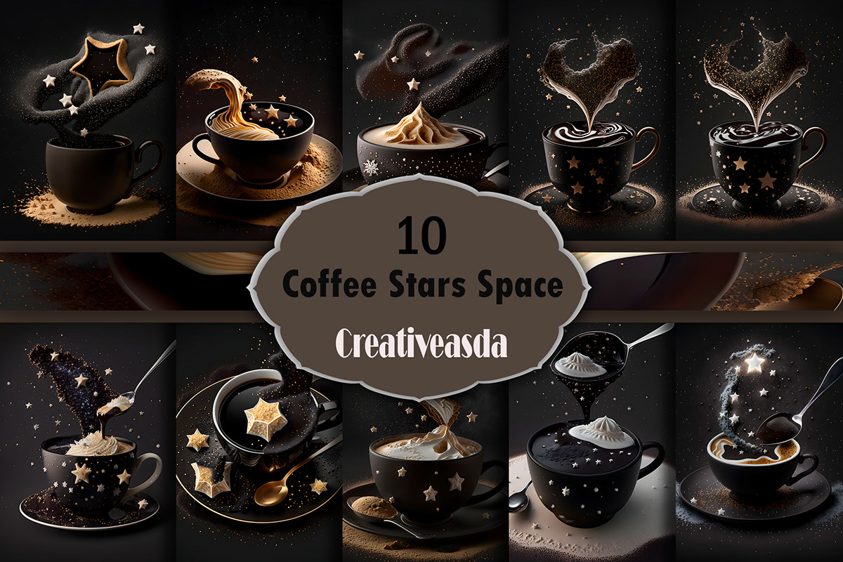 Coffee Stars Space Backgrounds rendition image