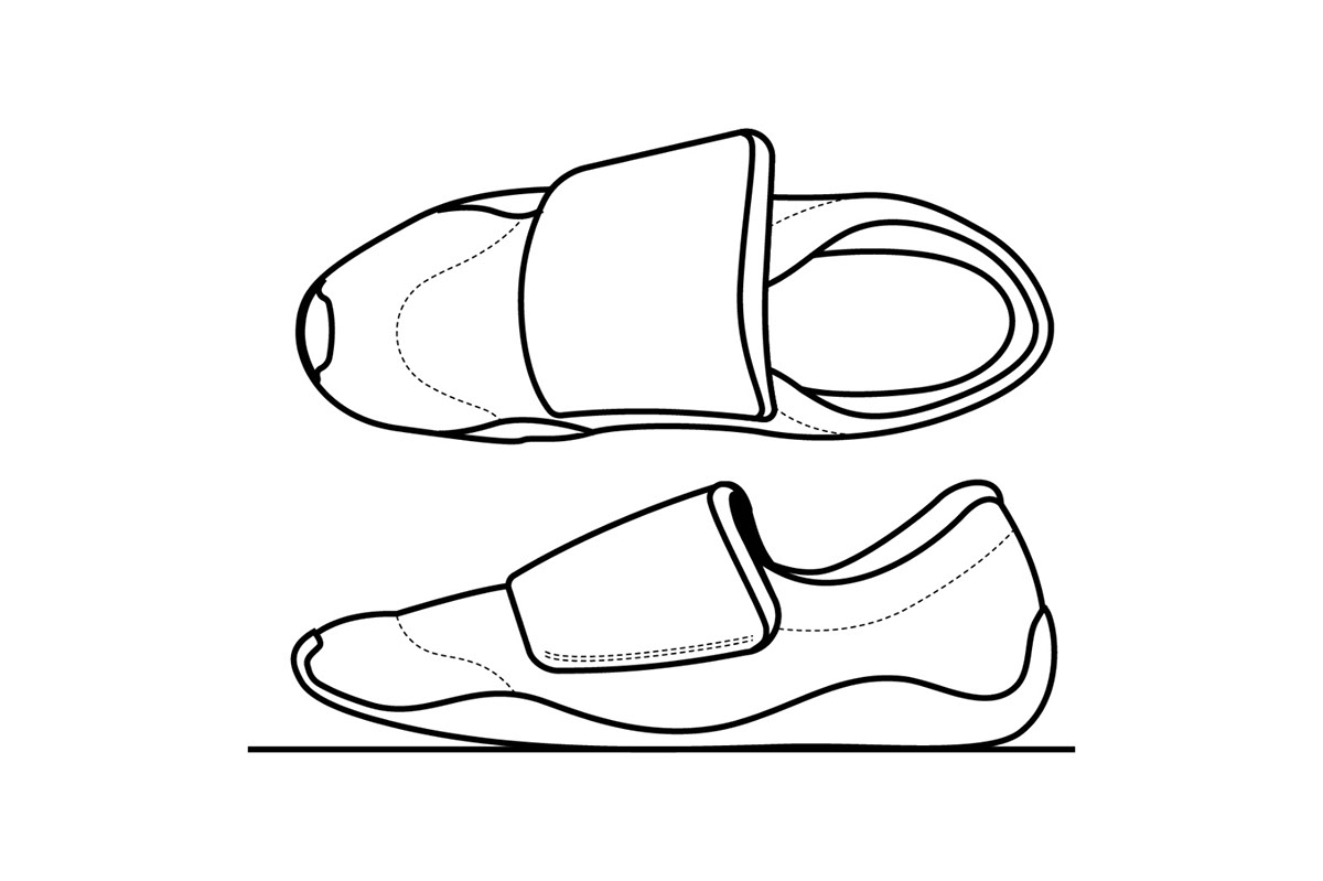 shoe sketch rendition image