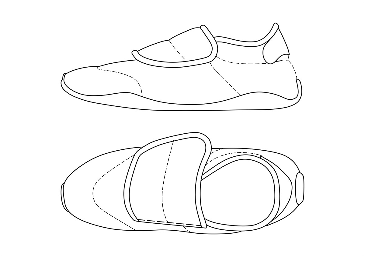 shoe sketch rendition image