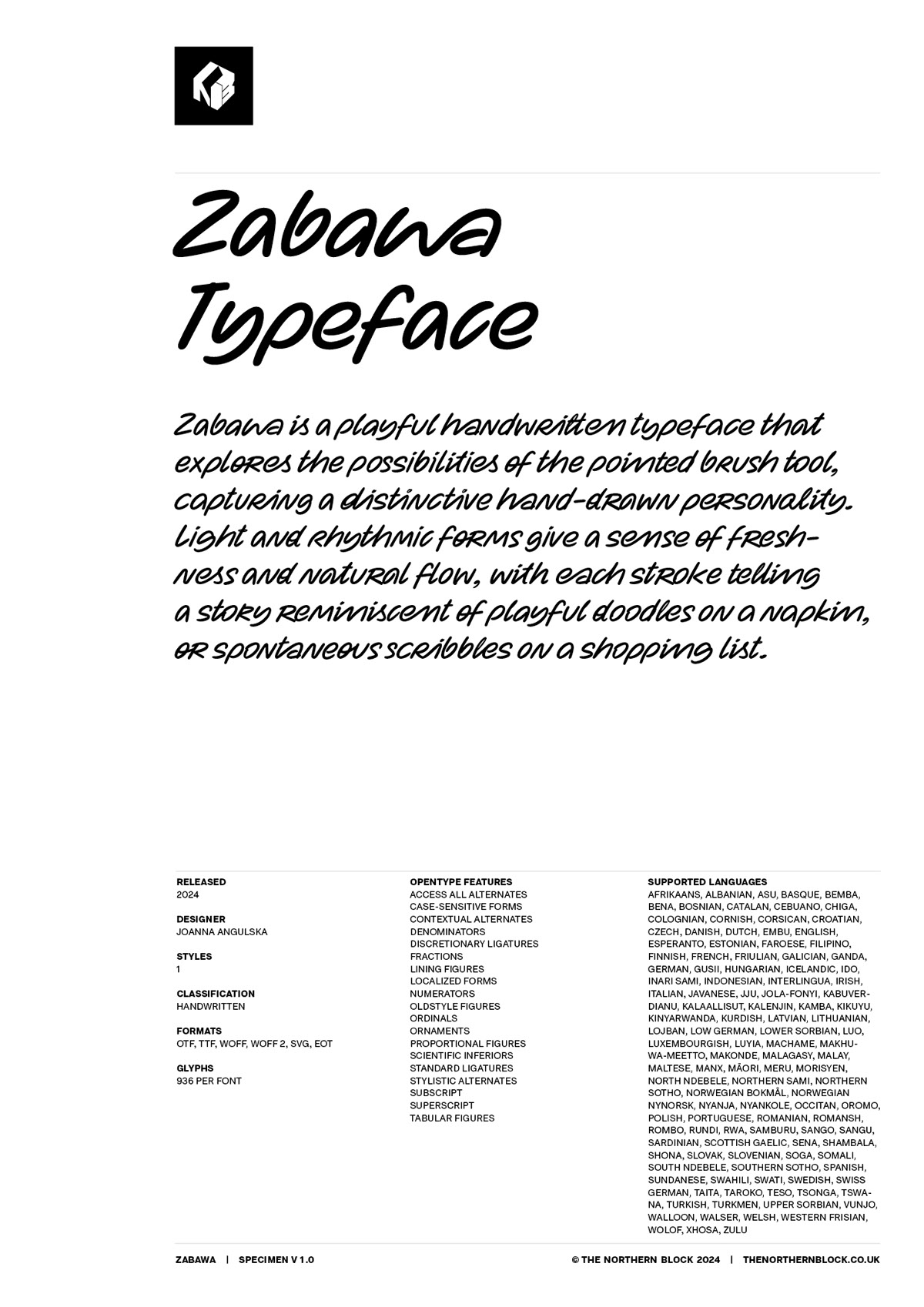 Zabawa PDF Specimen rendition image
