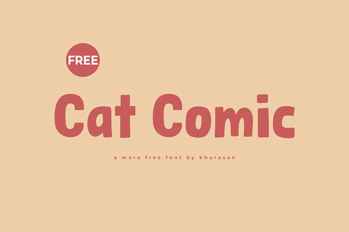 Cat Comic Font rendition image