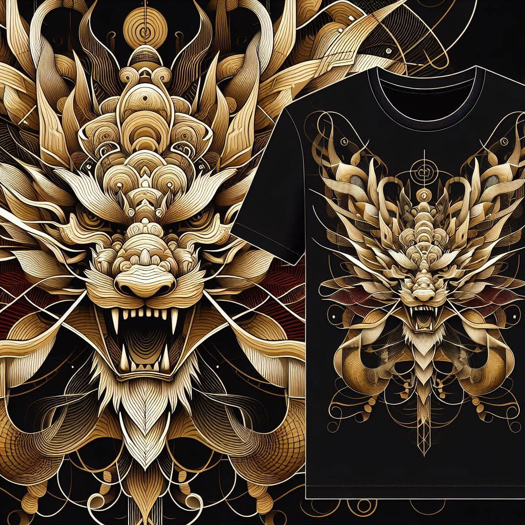 Dragon T-Shirts Design Raw Image Set rendition image