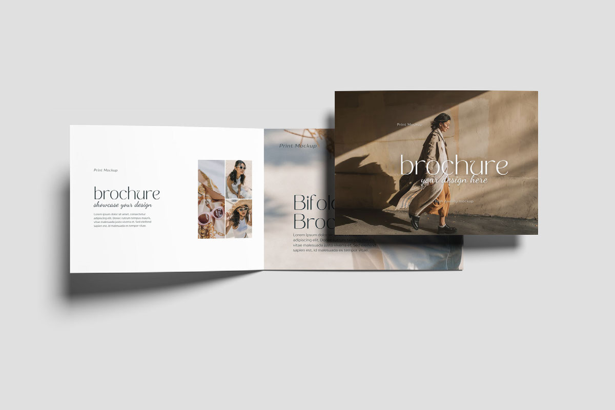 A4 Landscape Bifold Brochure Mockup on Behance :: Behance