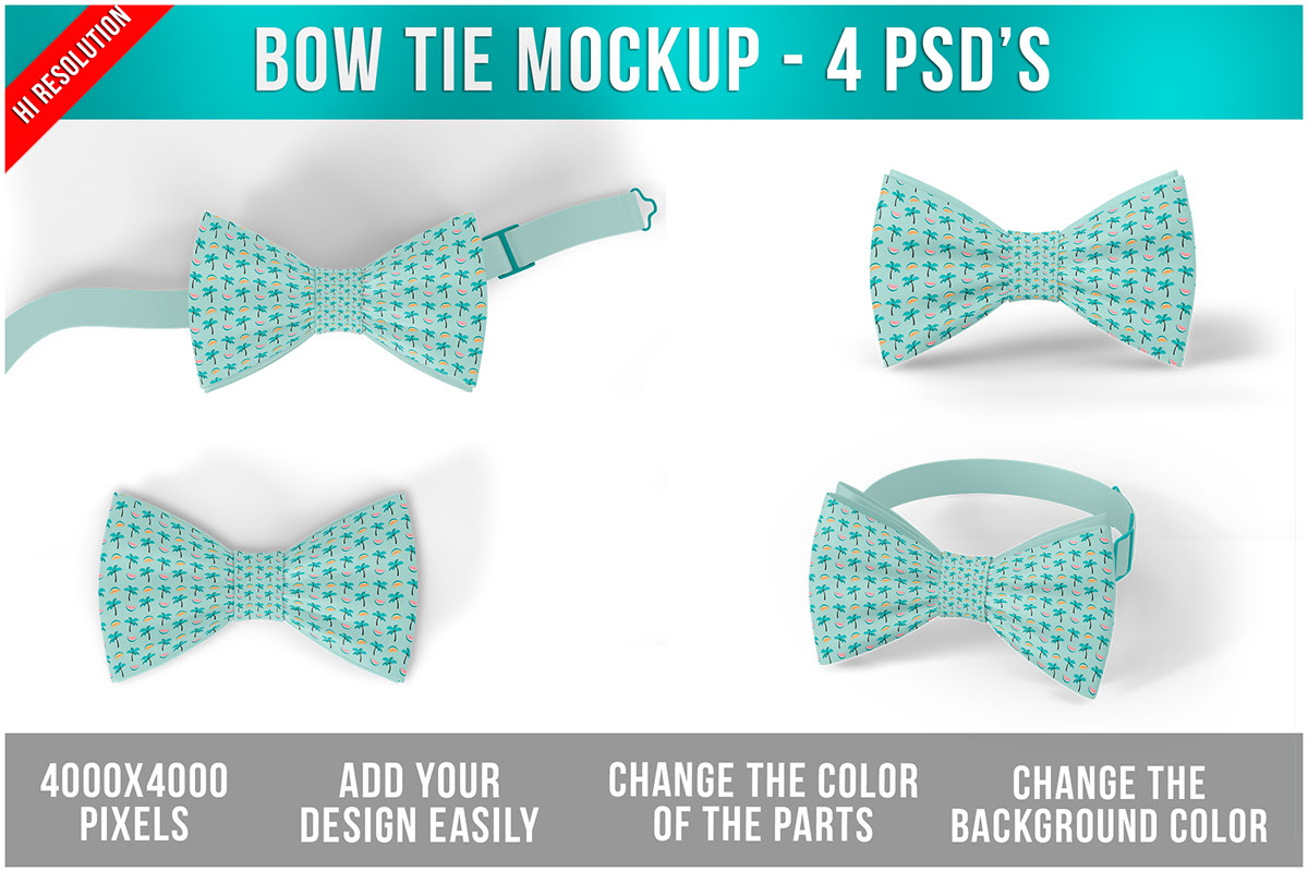 Bow Tie Mockup rendition image