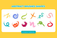 Abstract Brushes Shapes Set
