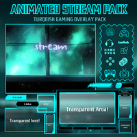 Turquoise Twitch Overlay