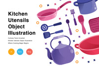 Kitchen Utensils Object Illustration