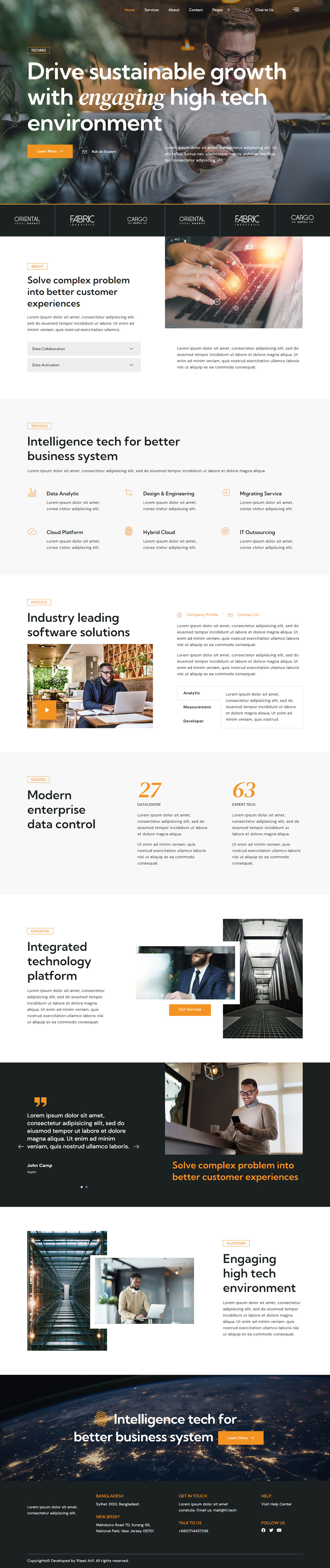 IT Solutions and Services Website rendition image
