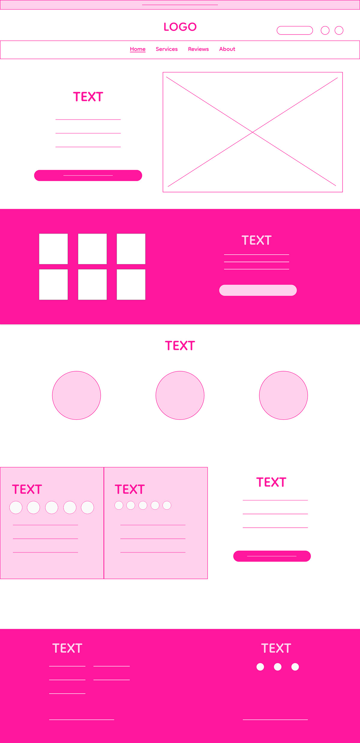 Wireframe for Cleaning Service rendition image