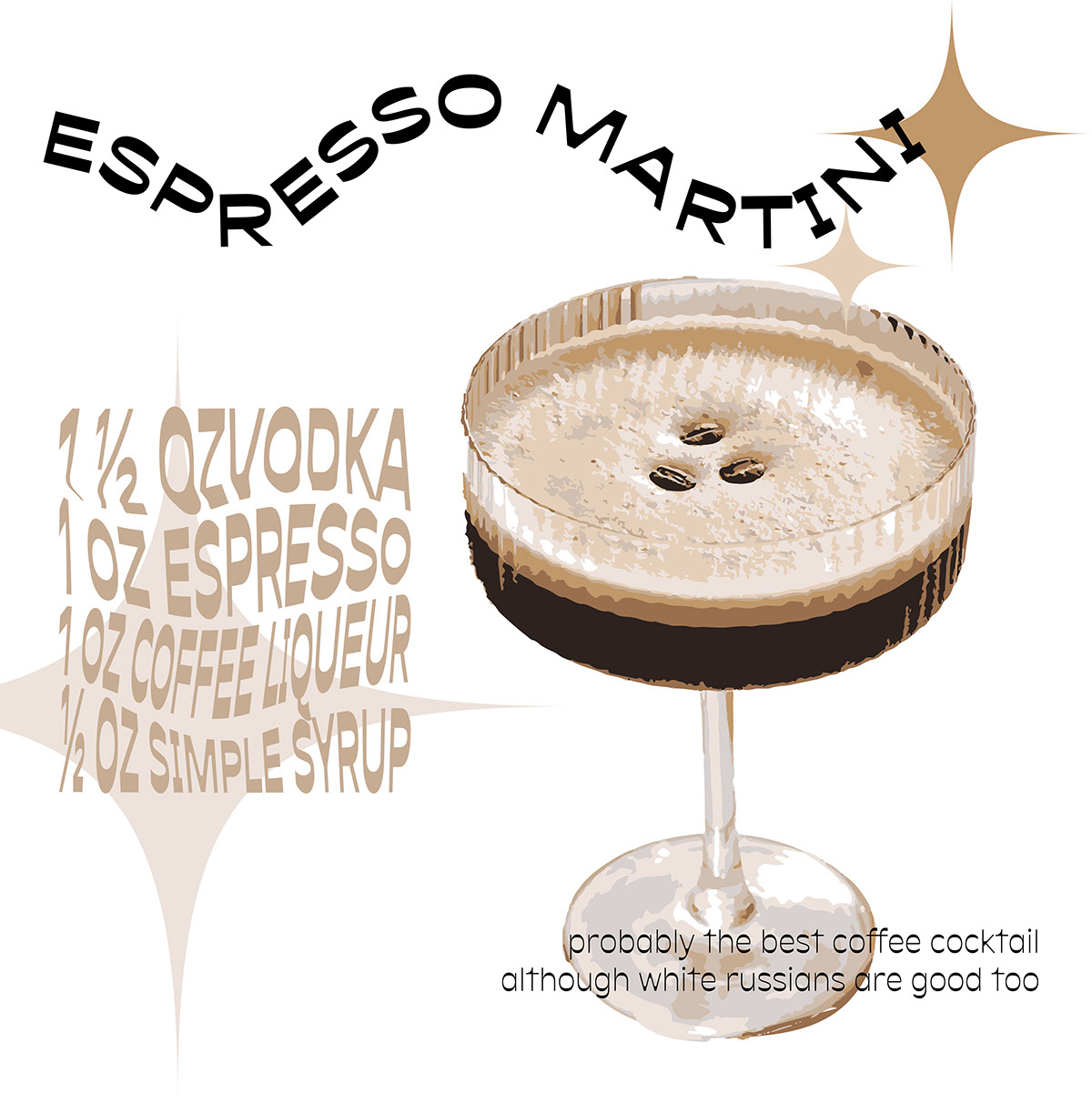 espresso martini poster rendition image