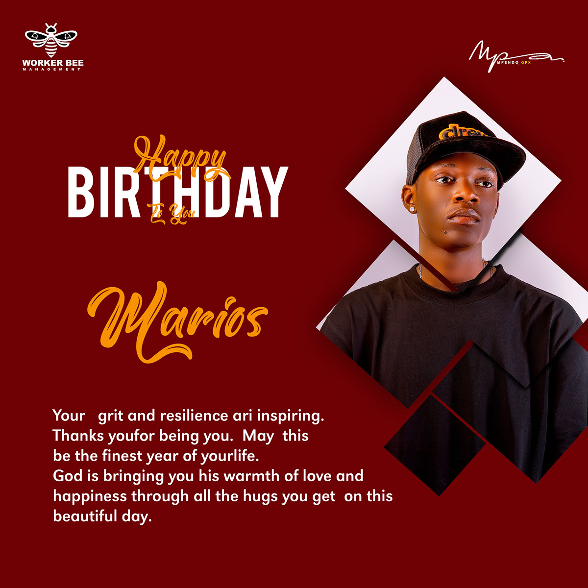 BIRTHDAY FLYER FREE PSD BY MPENDO GFX 2024 rendition image