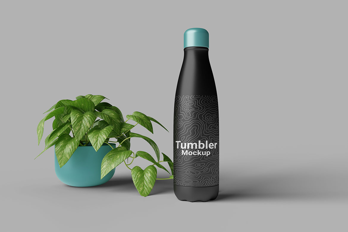 Tumbler Bottle Mockup rendition image