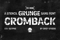 Cromback - Stencil Grunge Sans Font