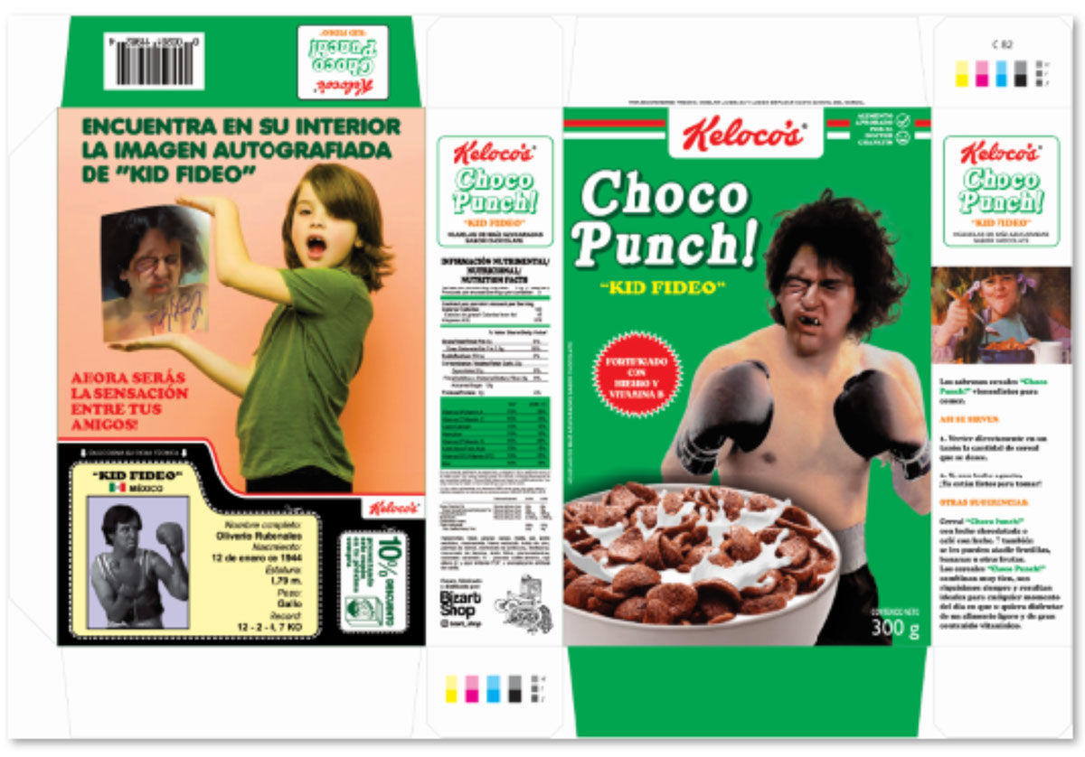 Kid Fideo Cereal Box rendition image