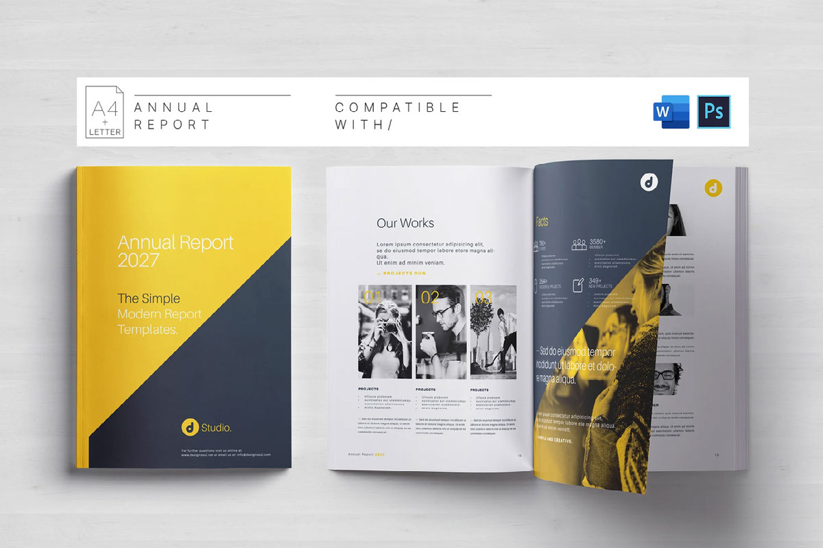Annual Report Template - Word - Photoshop on Behance :: Behance