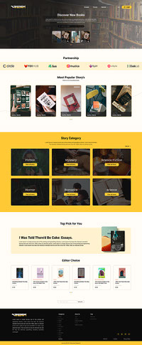 Magazine Website Landing Page UI UX Design