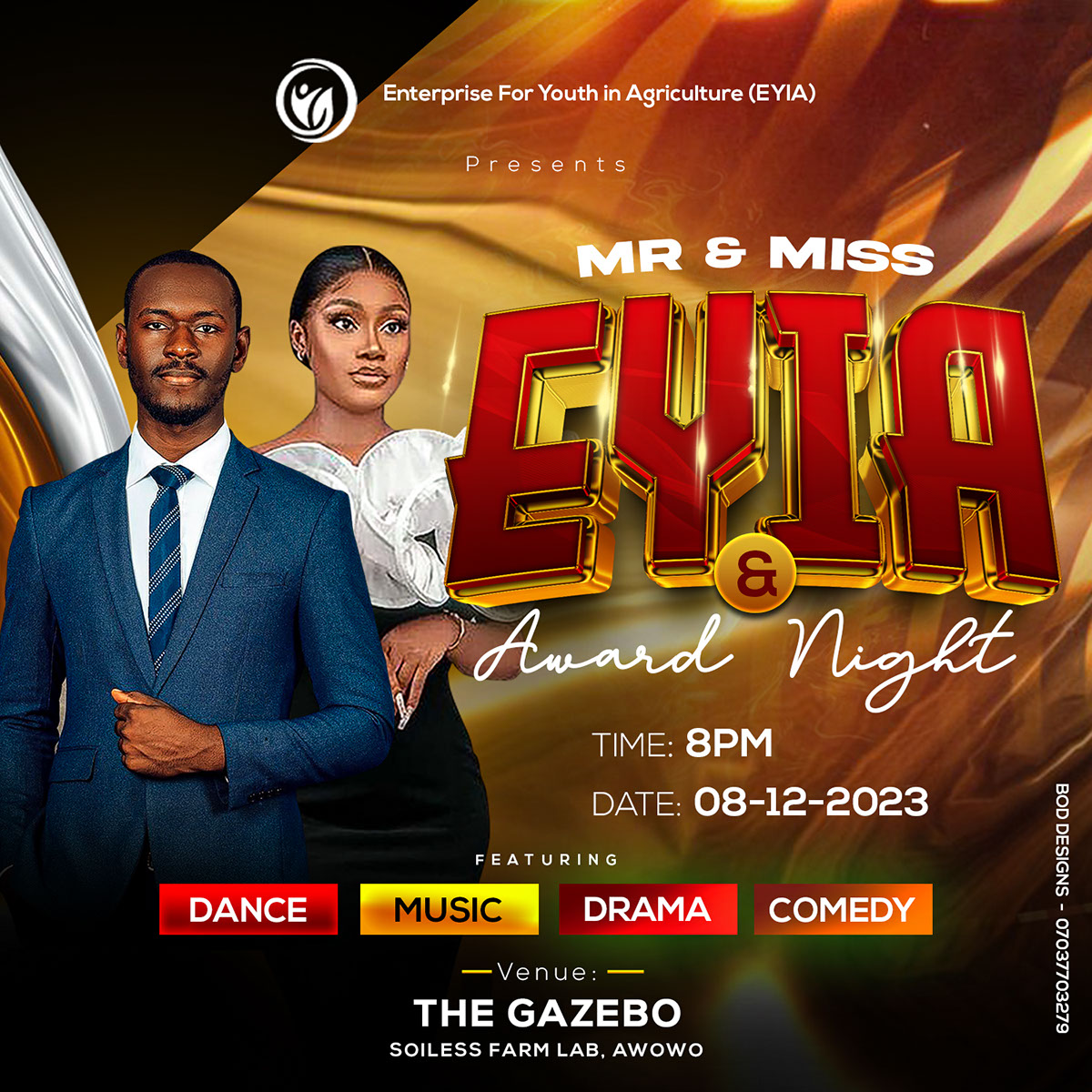 Mr and Miss EYiA Award Night Design rendition image