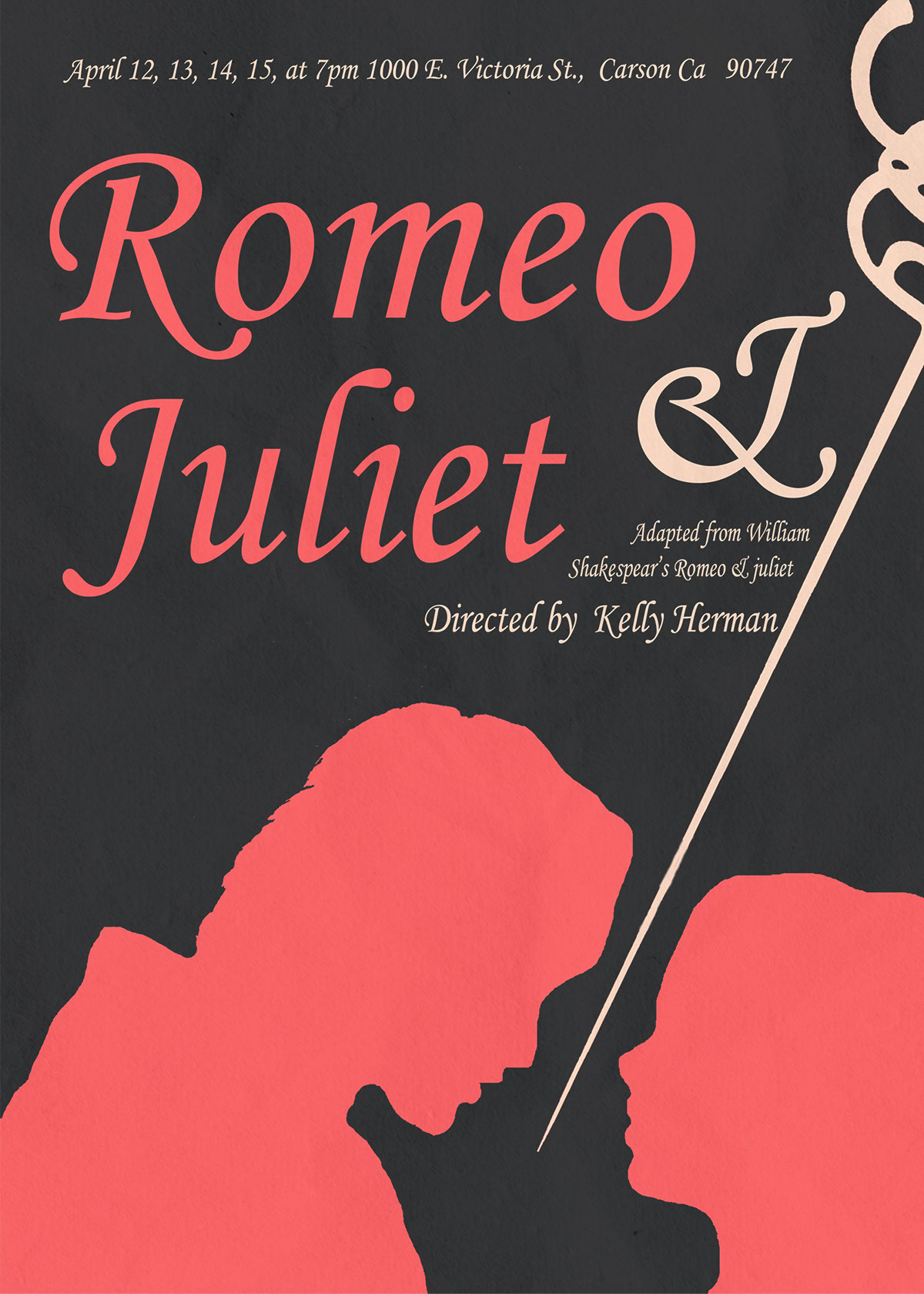 Romeo and Juliet School Play Poster rendition image